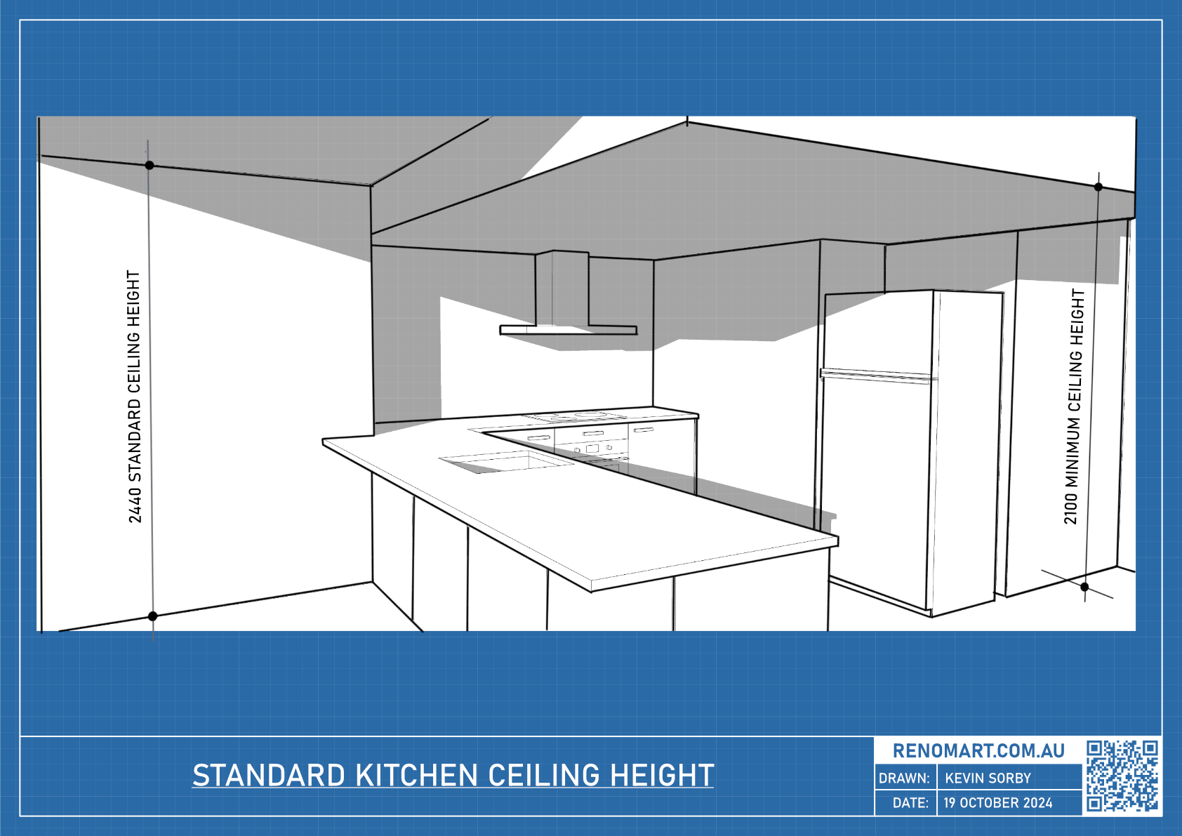 Standard kitchen ceiling height drawing