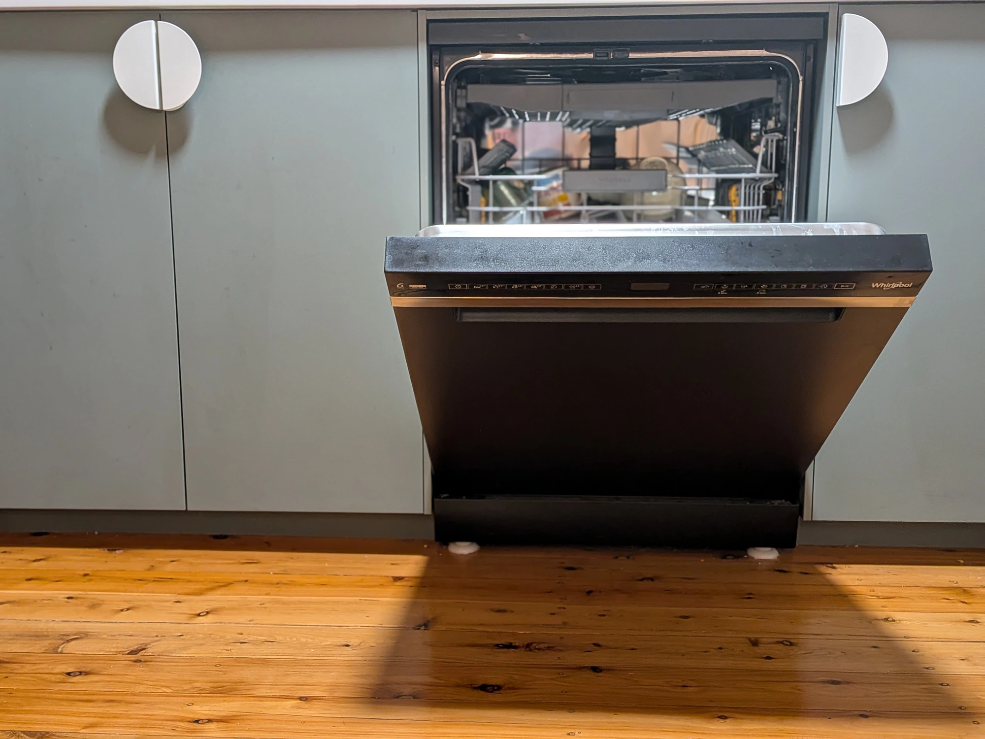 Loading a dishwasher